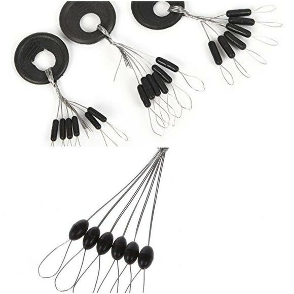 36 X Sliding Float Stops Rubber - pellet wag - feeder - safe rig