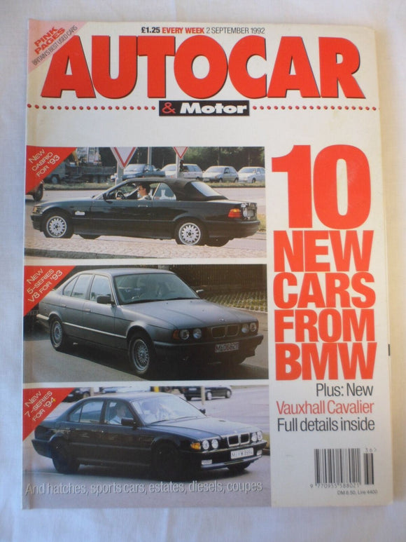 Autocar - 23 September 1992 - BMW - Toyota Corolla