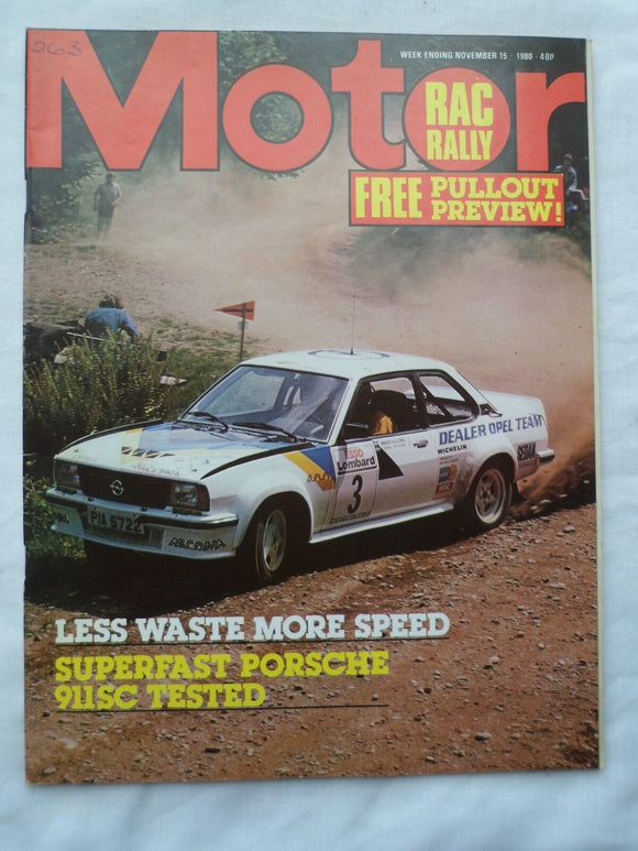 Motor magazine - 15 November 1980 - Porsche 911 SC