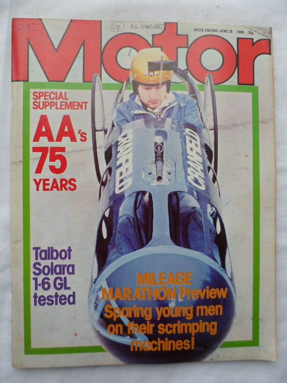 Motor magazine - 28 June 1980 - Talbot Solara