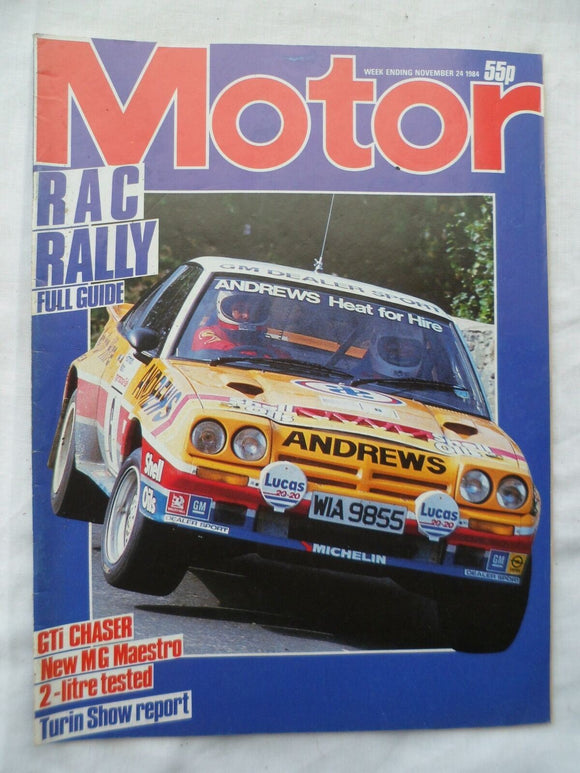 Motor magazine - 24 November 1984 - RAC Rally - MG Maestro