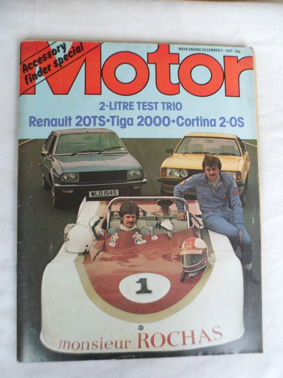 Motor magazine - 3 December 1977 - Renault 20 TS - Tiga 2000 - Cortina