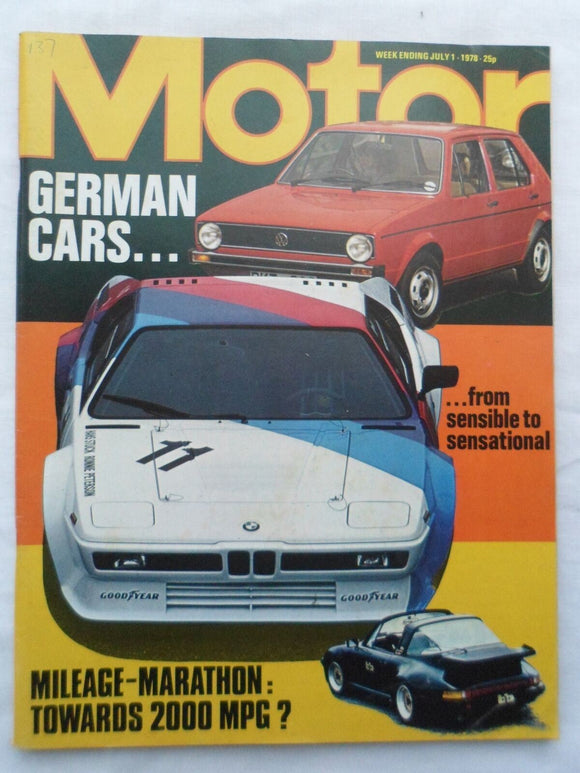 Motor magazine - 1 July 1978 - German cars