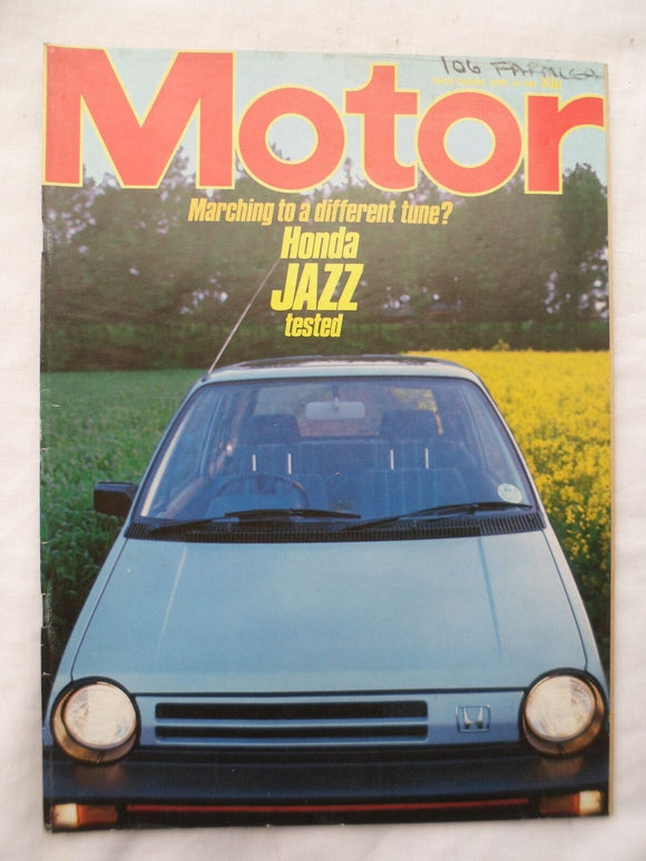 Motor magazine - 30 June 1984 - Honda Jazz - Kremer Porsche