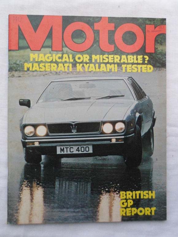 Motor magazine - 22 July 1978 - British Grand Prix - Maserati Kyalami