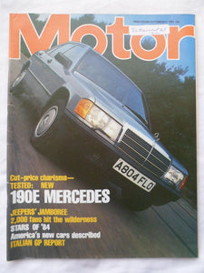Motor magazine - 17 September 1983 - Mercedes 190E - Jeep Jamboree