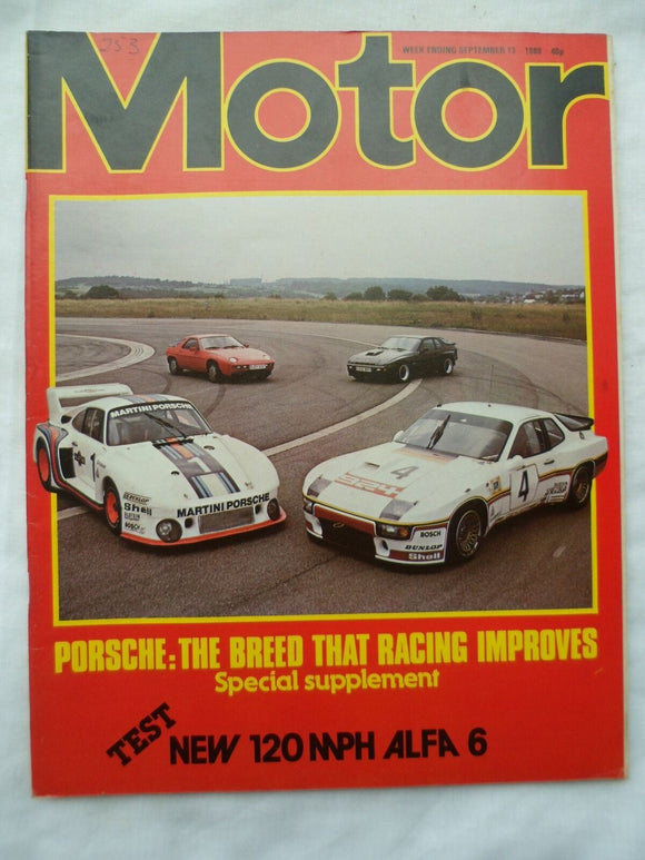 Motor magazine - 13 September 1980 - Porsche - The breed that racing improves