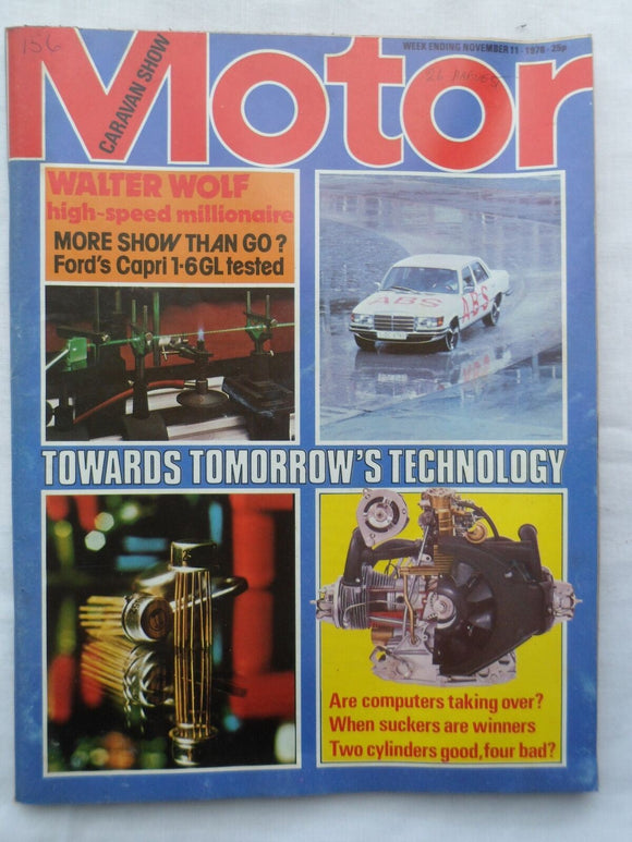 Motor magazine - 11 November 1978 -  Ford Capri