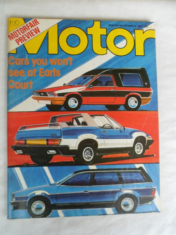 Motor magazine - 15 October 1977 - Cars you wont see at Earl's court
