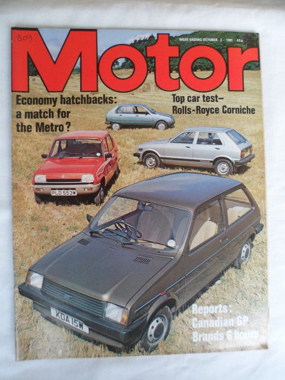 Motor magazine - 2 October 1981 - Rolls Royce Corniche