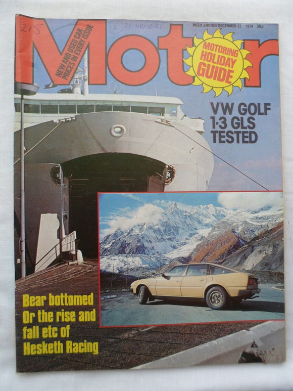 Motor magazine - 22 December 1979 - Hesketh racing - VW Golf 1300