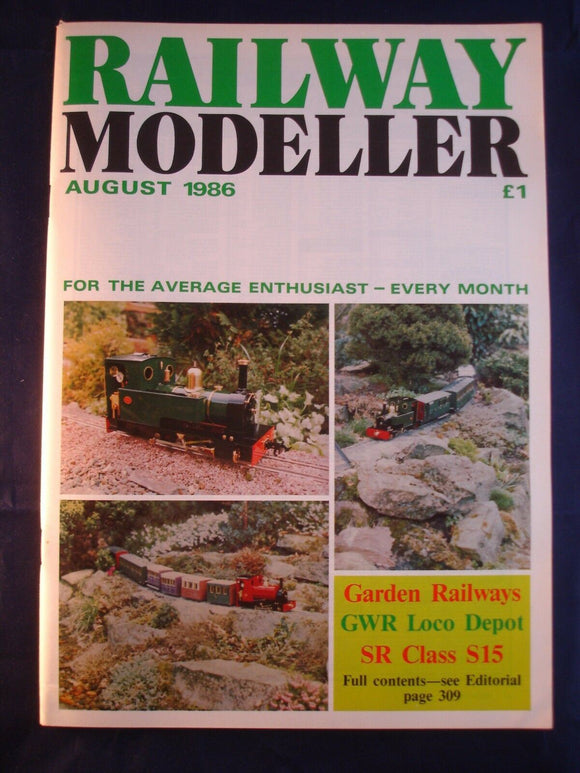 1 - Railway modeller - August 1986 - Contents page shown in photos
