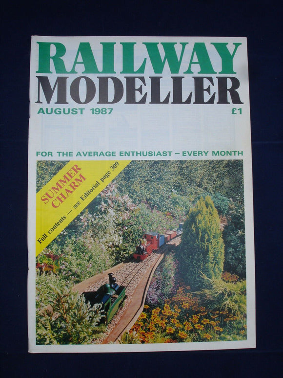 1 - Railway modeller - August 1987 - Contents page shown in photos