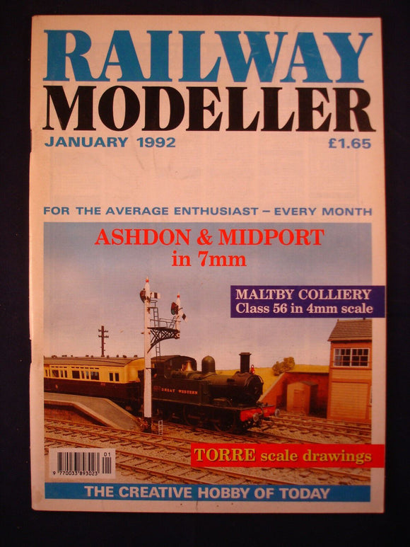2 - Railway modeller - Jan 1992 - Contents page photo - scale drawings