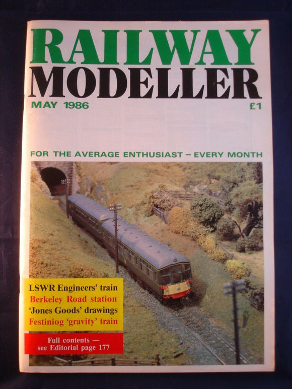 1 - Railway modeller - May 1986 - Contents page shown in photos