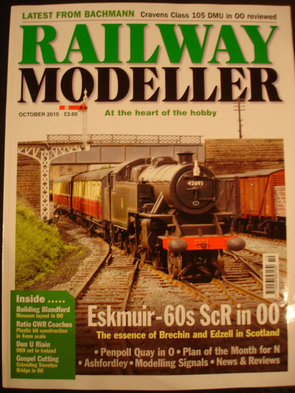 Railway Modeller Oct 2010 Eskmuir, Blandford, GWR coaches, Ashfordley, Penpoll