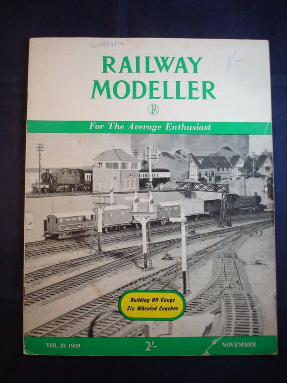 1 - Railway modeller - November 1959 - Contents page shown in photos