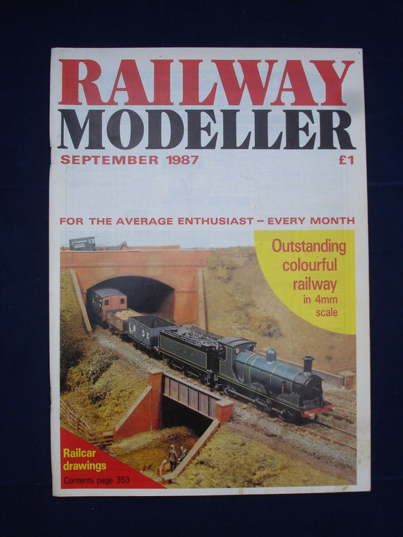 1 - Railway modeller - Sep 1987 - Contents page shown in photos