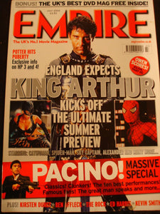 Empire Magazine film Issue 181 July 2004 Clive Owen, King Arthur, Pacino