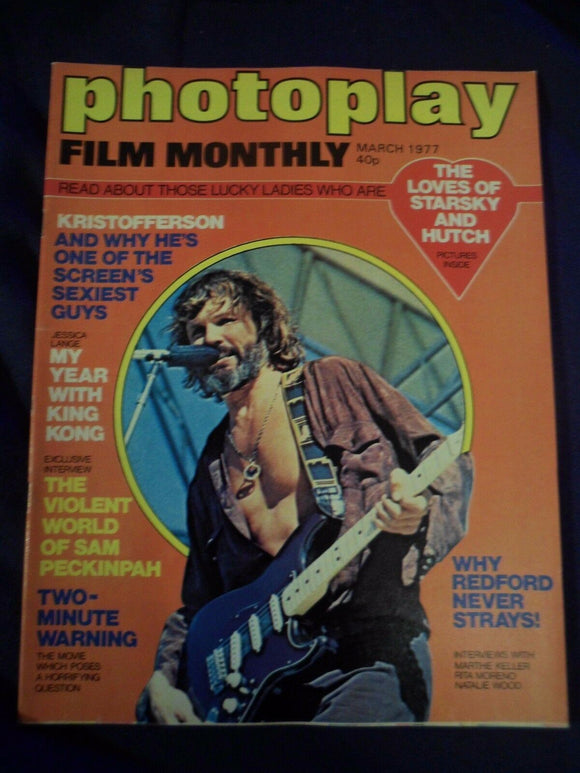 Vintage Photoplay Magazine - March 1977 - Kristofferson - Starsky Hutch