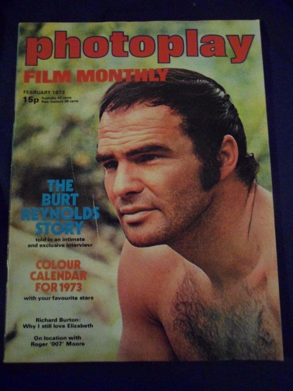 Vintage Photoplay Magazine - February 1973 -  The Burt Reynolds story