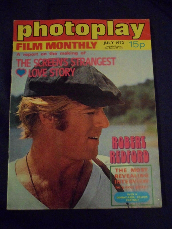 Vintage Photoplay Magazine - July 1972 -  Robert Redford