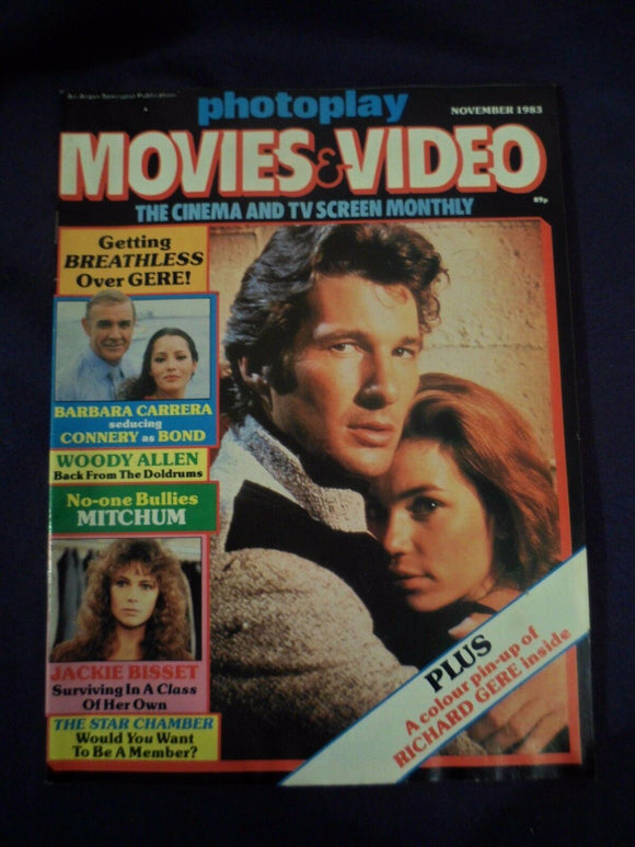 Vintage Photoplay Magazine - November 1983 - Gere - Connery - Bisset
