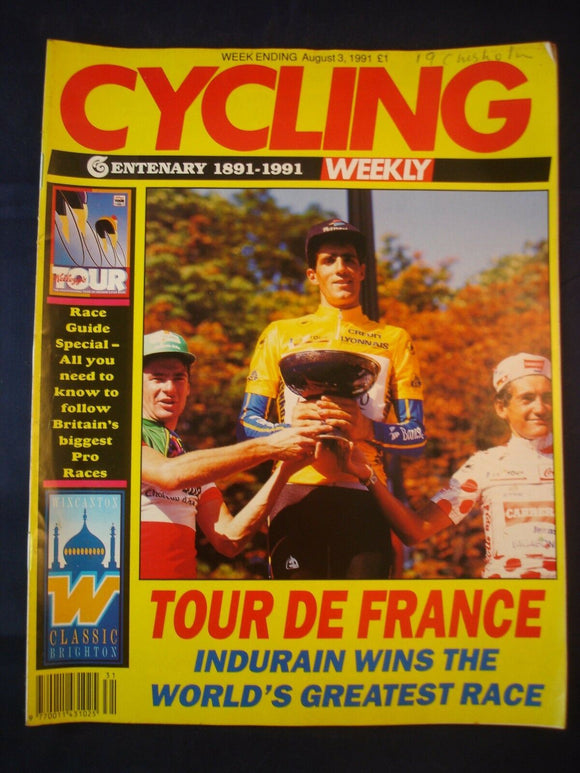 Vintage - Cycling Weekly  - 3 August 1991 - Birthday gift for the Cyclist