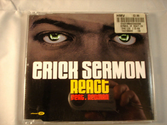 CD Single (B6) - Erick Sermon Feat. Redman ‎– React  - 74321988492