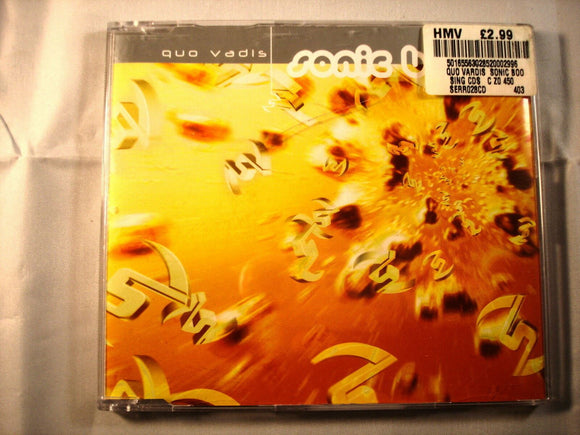 CD Single (B6) - Quo Vadis ‎– Sonic Boom (Life's Too Short) - SERR028CD