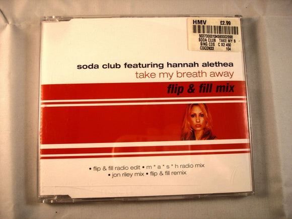 CD Single (B7) -Soda Club Ft. Hannah Alethea ‎– Take My Breath Away - CDCON33