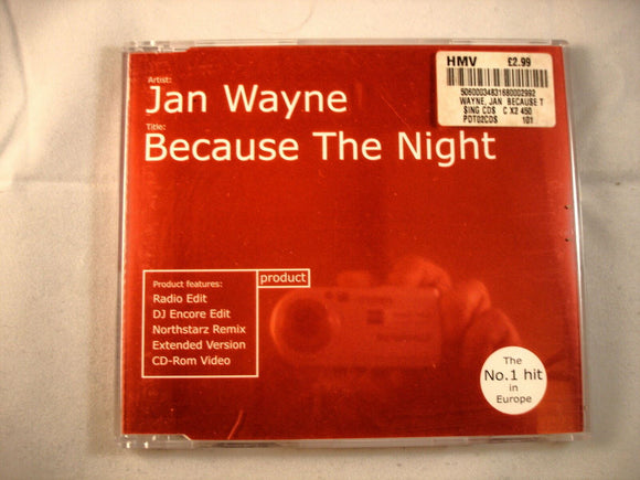 CD Single (B10) - Jan Wayne - Because the night - PDT02CDS