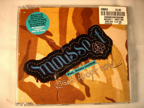 CD Single (B11) - Mousse T -Right about now - F2A2CDX