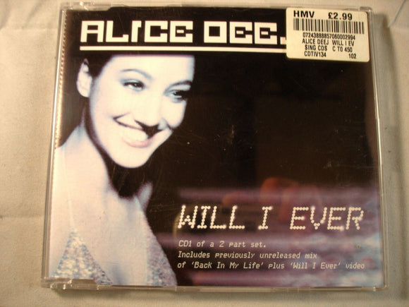 CD Single (B12) - Alice Deejay - Will I ever - CDTIV134