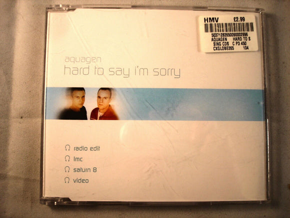 CD Single (B12) - Aquagen - Hard to say I'm sorry - CXGLOBE265