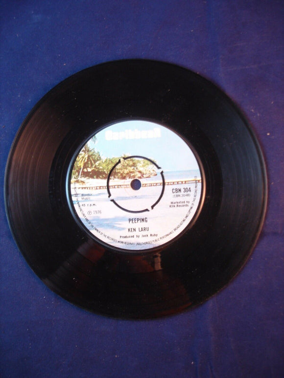 7'' Single Vinyl Reggae - Ken Laru ‎– Peeping Juke Box - CBN 304