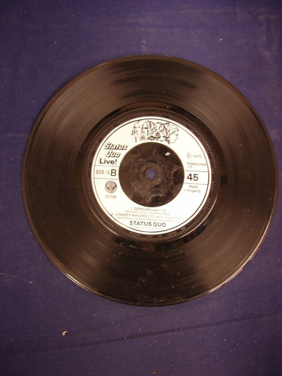 7'' Vinyl Single - Status Quo ‎– Live! - Quo 13