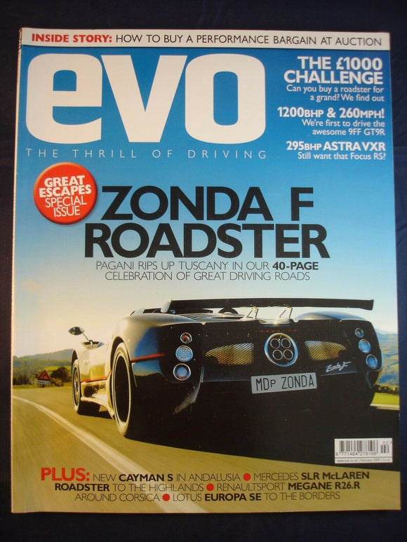 Evo Magazine # Feb 2009 - Zonda F - SLR - Astra VXR -