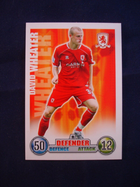 Match Attax - football card -  2007/08 - Middlesbrough - David Wheater