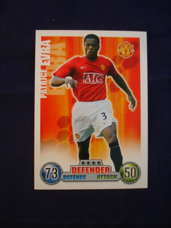 Match Attax - football card -  2007/08 - Man Utd - Patrice Evra
