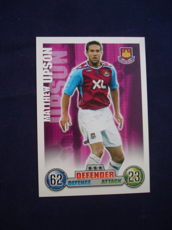 Match Attax - football card -  2007/08 - West Ham - Matthew Upson