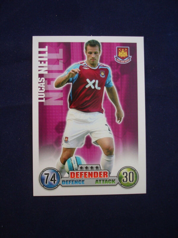 Match Attax - football card -  2007/08 - West Ham - Lucas Neill