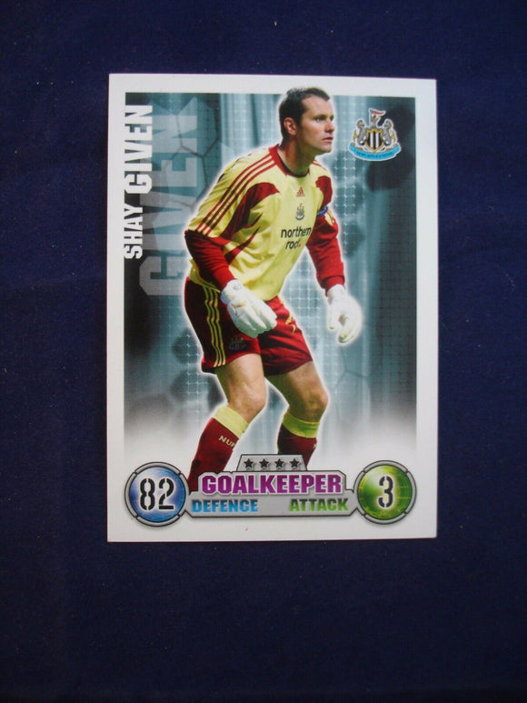 Match Attax - football card -  2007/08 - Newcastle -  Shay Given
