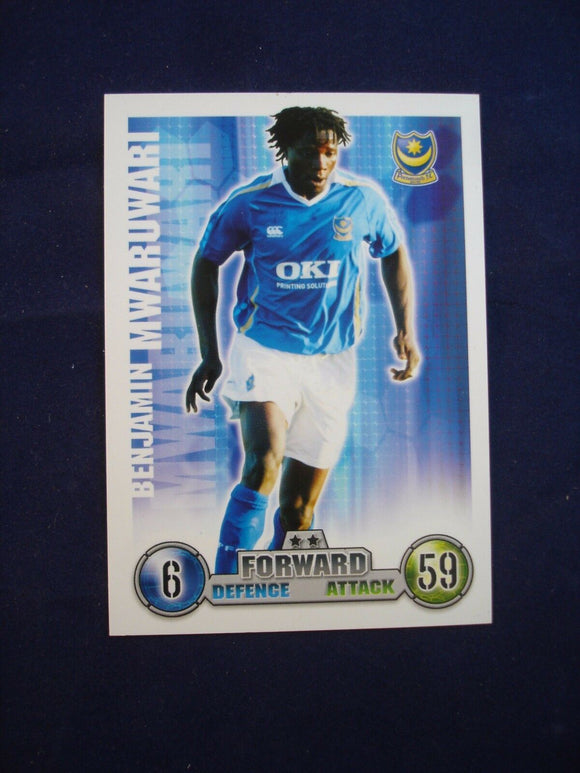 Match Attax - football card -  2007/08 - Portsmouth - Benjamin Mwaruwari