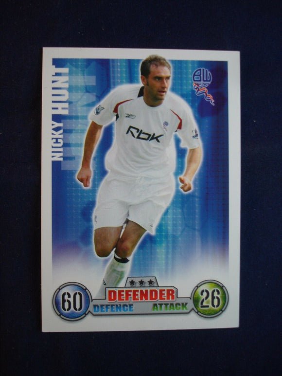 Match Attax - football card -  2007/08 - Bolton Wanderer - Nicky Hunt
