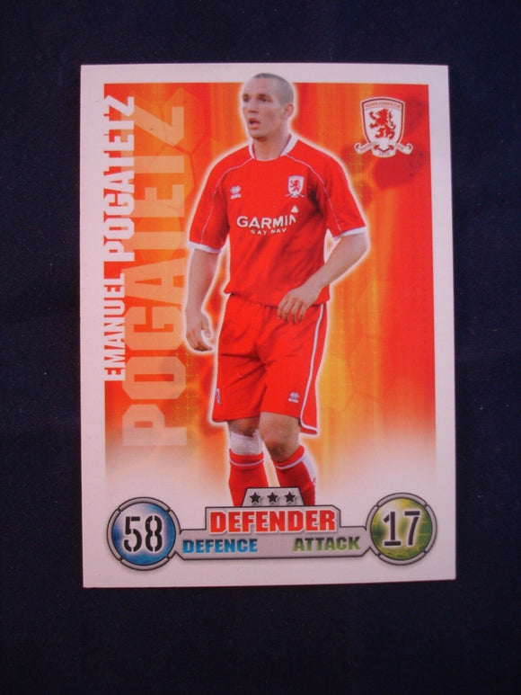 Match Attax - football card -  2007/08 - Middlesbrough - Emanuel Pogatetz