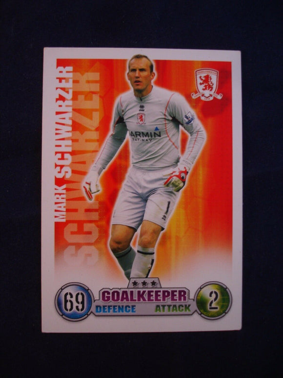 Match Attax - football card -  2007/08 - Middlesbrough - Mark Schwarzer