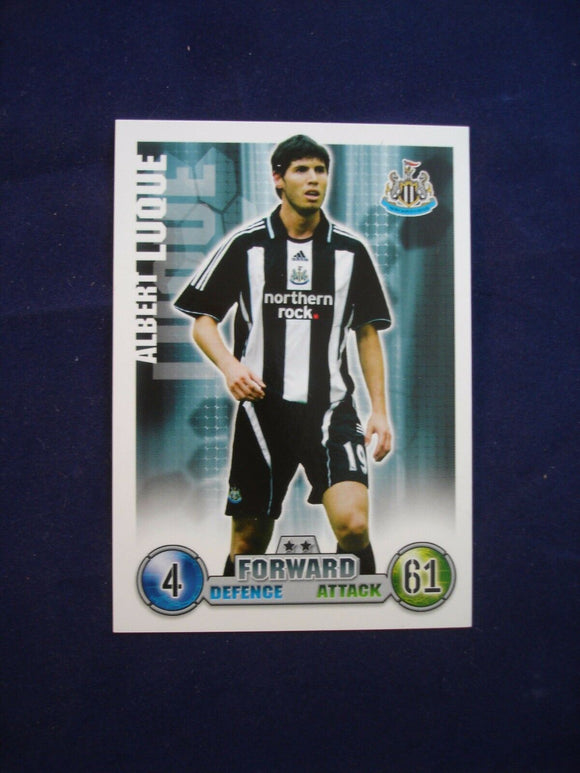 Match Attax - football card -  2007/08 - Newcastle -  Albert Luque