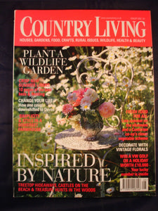 Country Living Magazine - August 2002 - Wildlife garden - vintage florals