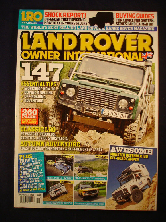 Land Rover Owner LRO # December 2010 - Ex Mod 101 - 130 camper - 147 tips